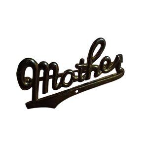 Vintage Gold-Tone "Mother" Brooch Pin 1950's 1.5" Rockabilly